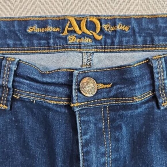 American Quality Denim Jeans Women's 16 Tall (W36xL30) Dark Wash Stretch Tapered - Picture 11 of 16